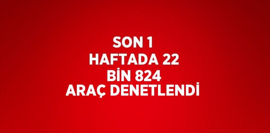 SON 1 HAFTADA 22 BİN 824 ARAÇ DENETLENDİ SON 1 HAFTADA 22 BİN 824 ARAÇ DENETLENDİ