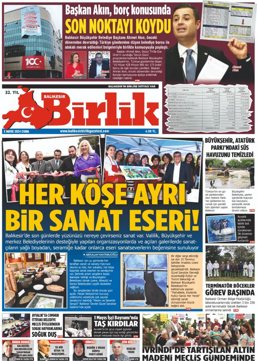 3 MAYIS BİRLİK 1. SAYFA