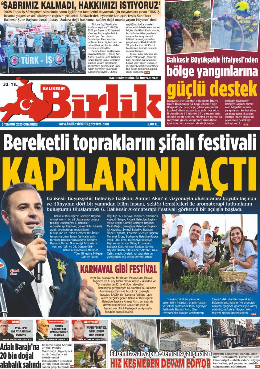 5 TEMMUZ BİRLİK 1. SAYFA