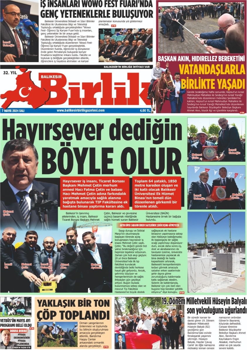 7 MAYIS BİRLİK 1. SAYFA