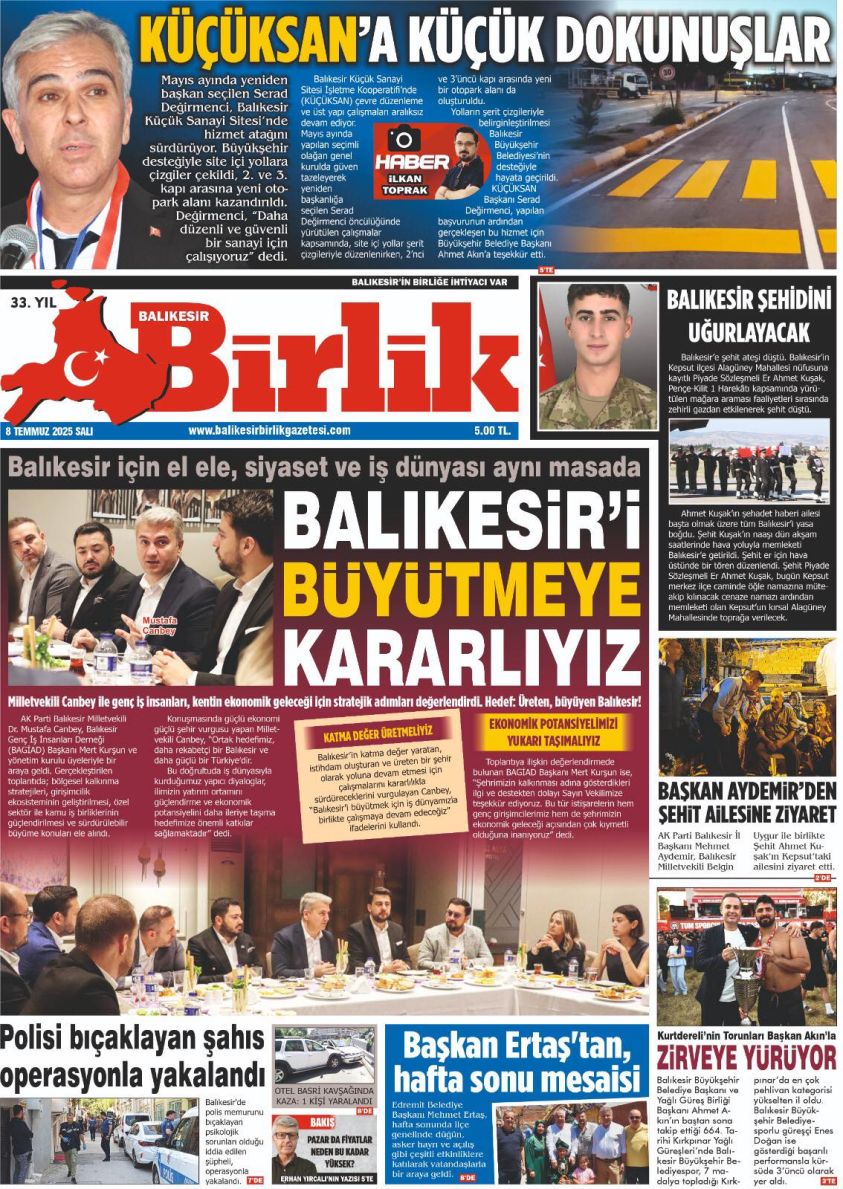 8 TEMMUZ BİRLİK 1. SAYFA