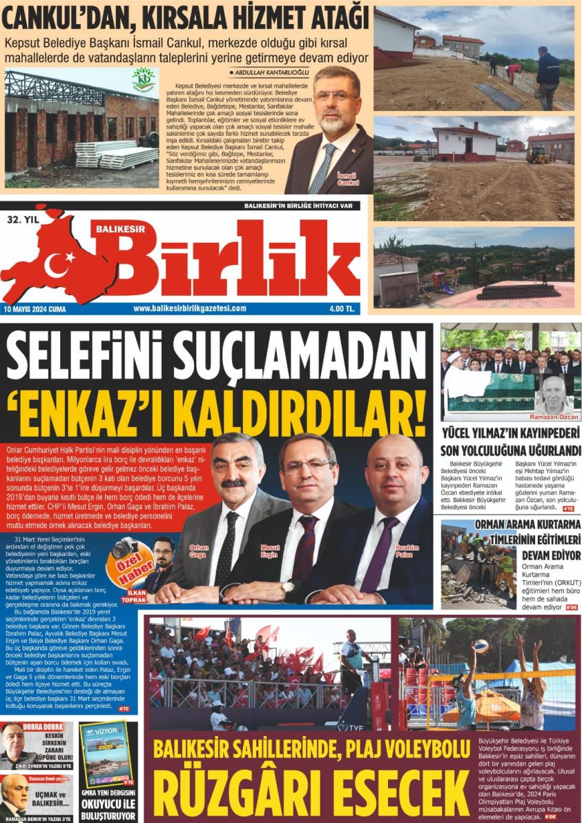 10 MAYIS BİRLİK 1. SAYFA