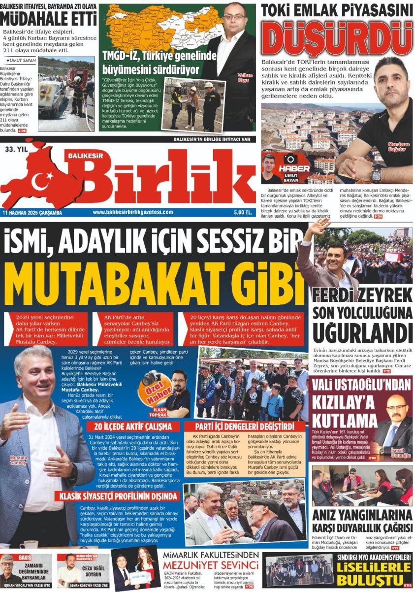 11 HAZİRAN BİRLİK 1.SAYFA