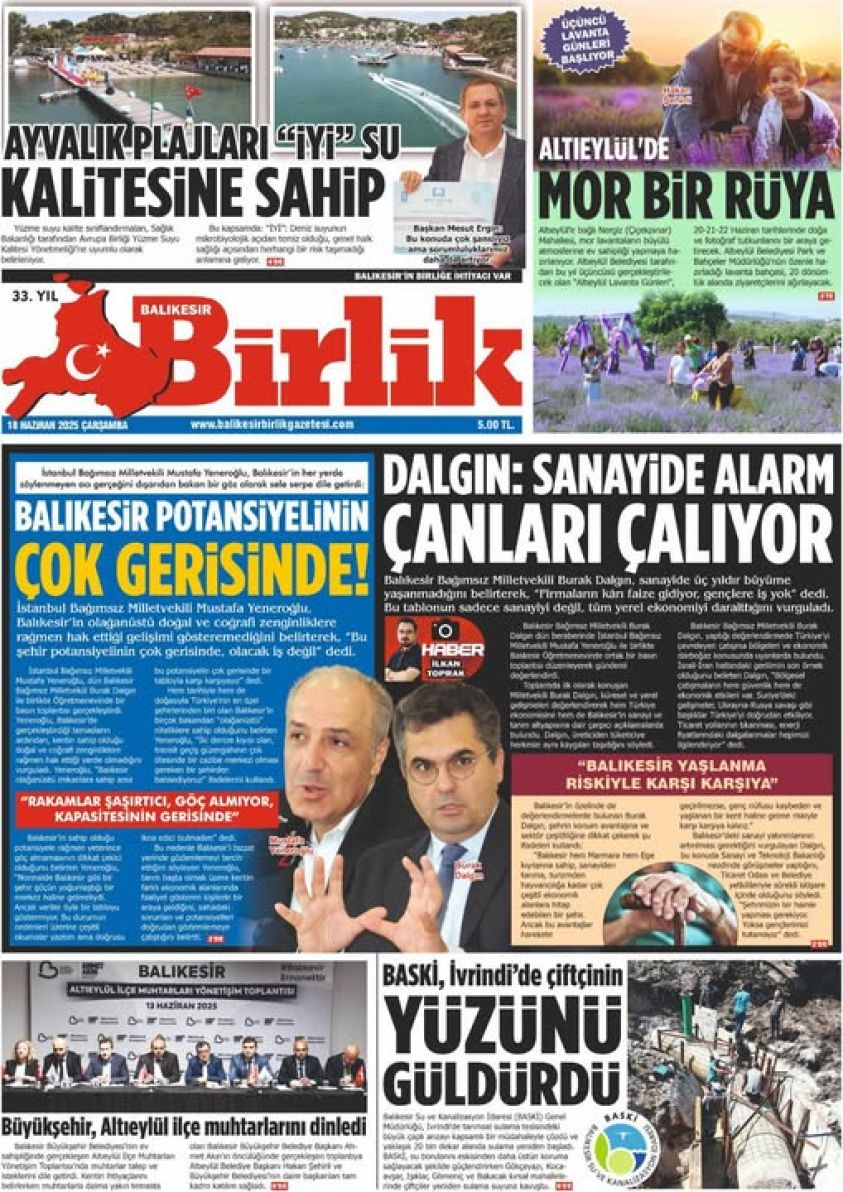 18 HAZİRAN BİRLİK 1. SAYFA