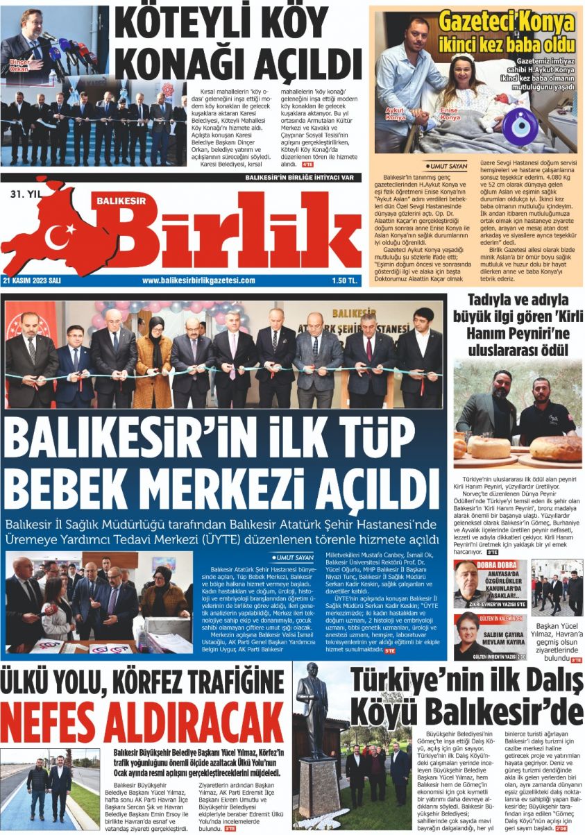 21 KASIM BİRLİK 1. SAYFA