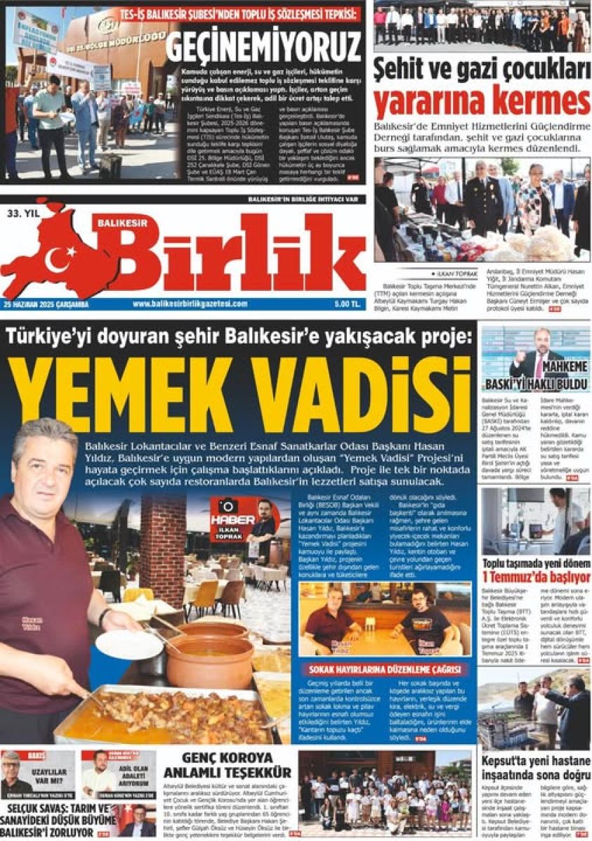25 HAZİRAN BİRLİK 1. SAYFA