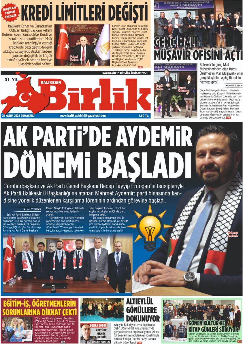25 KASIM BİRLİK 1. SAYFA