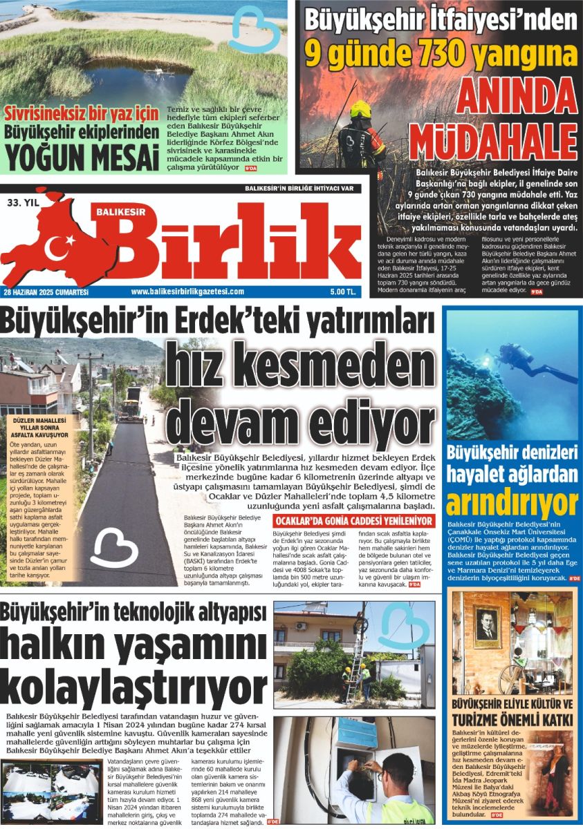 28 HAZİRAN BİRLİK 1. SAYFA