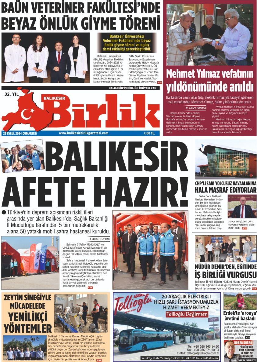 28 EYLÜL BİRLİK 1. SAYFA