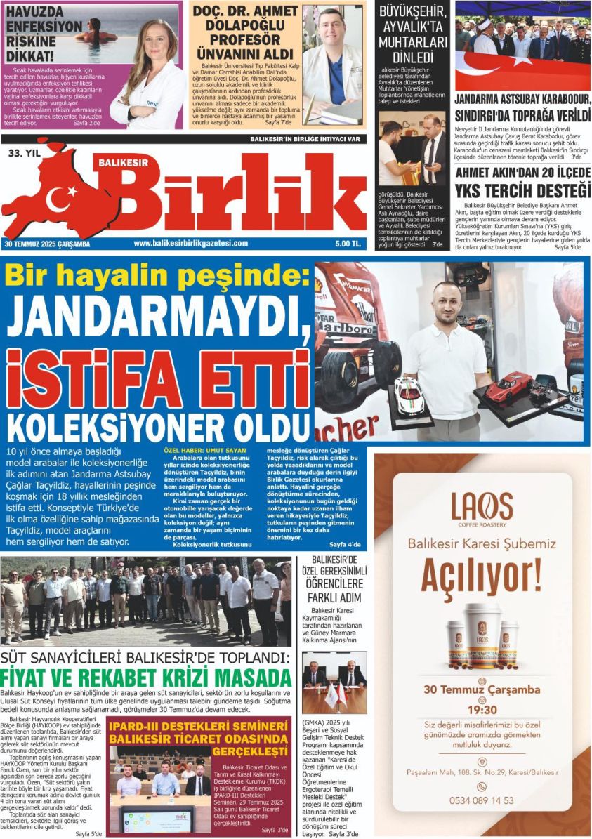 30 TEMMUZ BİRLİK 1. SAYFA