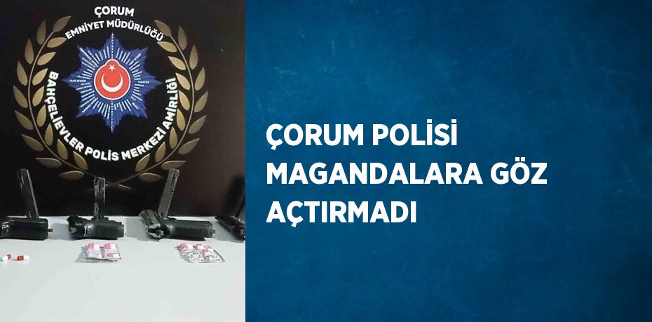 ÇORUM POLİSİ MAGANDALARA GÖZ AÇTIRMADI