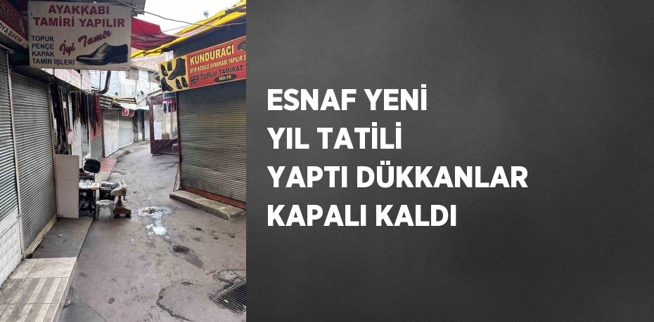 ESNAF YENİ YIL TATİLİ YAPTI DÜKKANLAR KAPALI KALDI