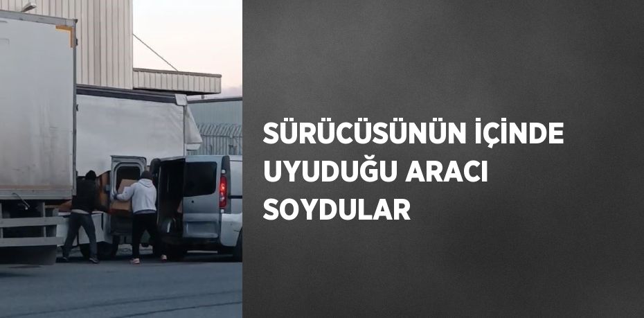 SÜRÜCÜSÜNÜN İÇİNDE UYUDUĞU ARACI SOYDULAR