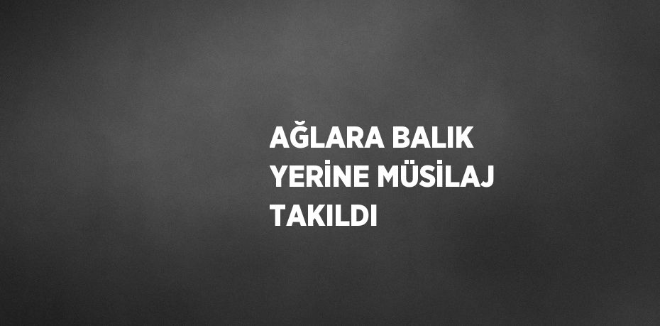 AĞLARA BALIK YERİNE MÜSİLAJ TAKILDI