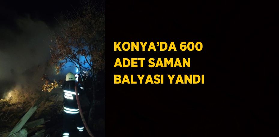 KONYA’DA 600 ADET SAMAN BALYASI YANDI