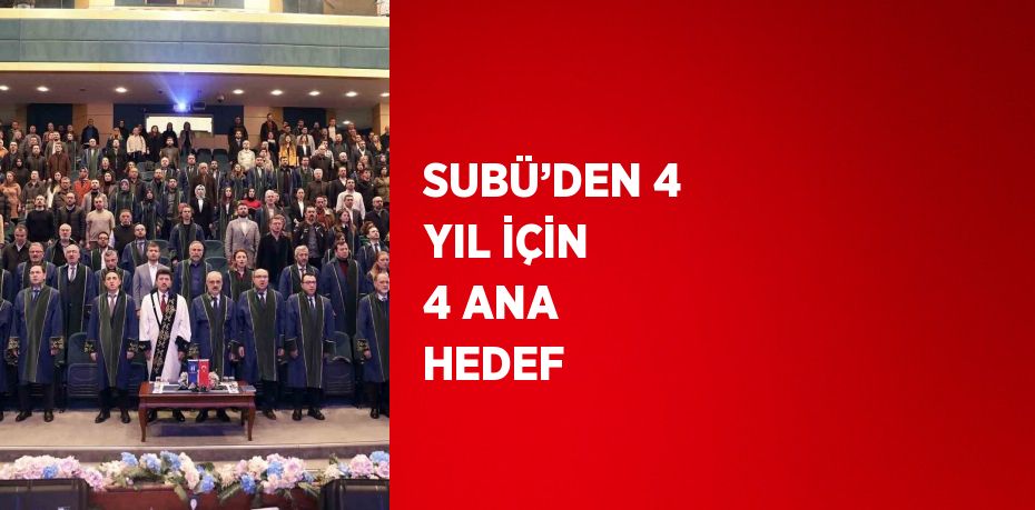 SUBÜ’DEN 4 YIL İÇİN 4 ANA HEDEF