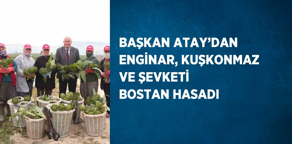 BAŞKAN ATAY’DAN ENGİNAR, KUŞKONMAZ VE ŞEVKETİ BOSTAN HASADI