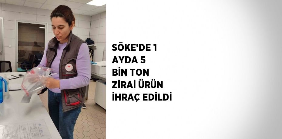 SÖKE’DE 1 AYDA 5 BİN TON ZİRAİ ÜRÜN İHRAÇ EDİLDİ