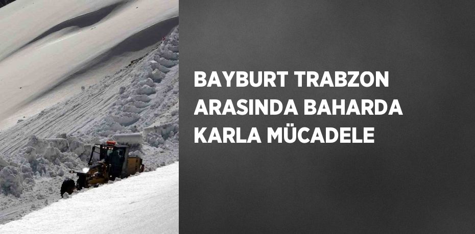 BAYBURT TRABZON ARASINDA BAHARDA KARLA MÜCADELE