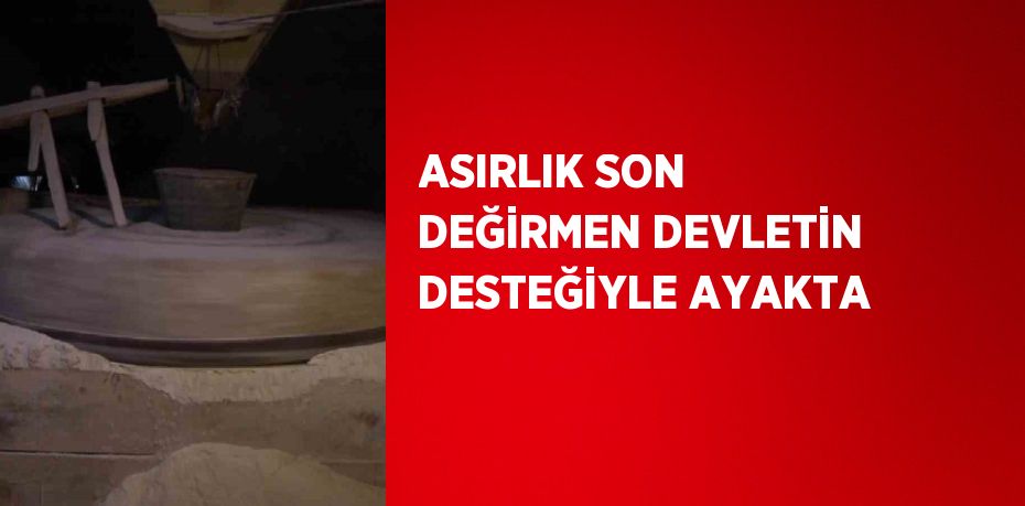 ASIRLIK SON DEĞİRMEN DEVLETİN DESTEĞİYLE AYAKTA