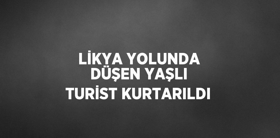 LİKYA YOLUNDA DÜŞEN YAŞLI TURİST KURTARILDI