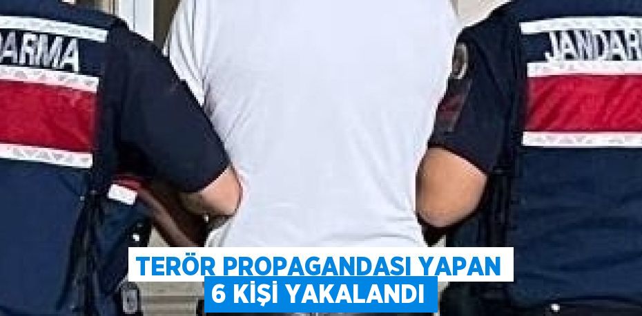 TERÖR PROPAGANDASI YAPAN 6 KİŞİ YAKALANDI