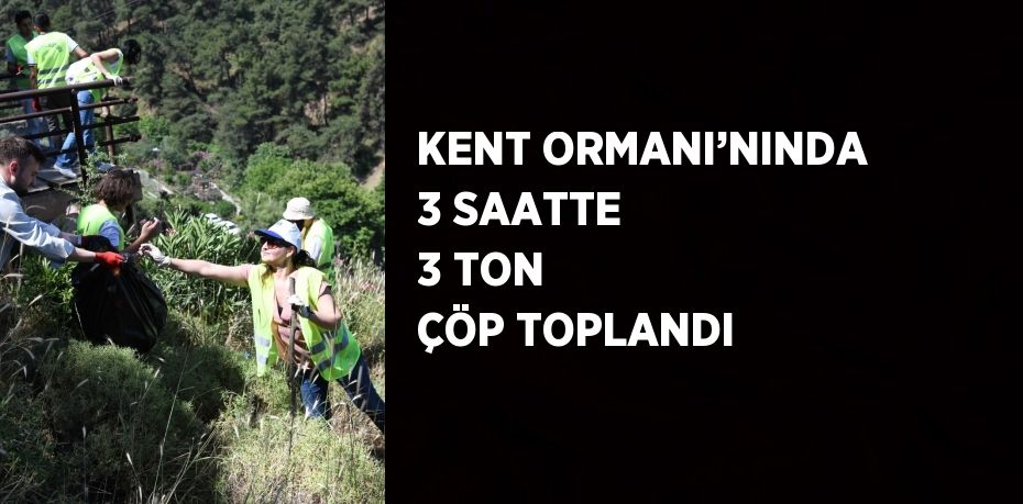 KENT ORMANI’NINDA 3 SAATTE 3 TON ÇÖP TOPLANDI