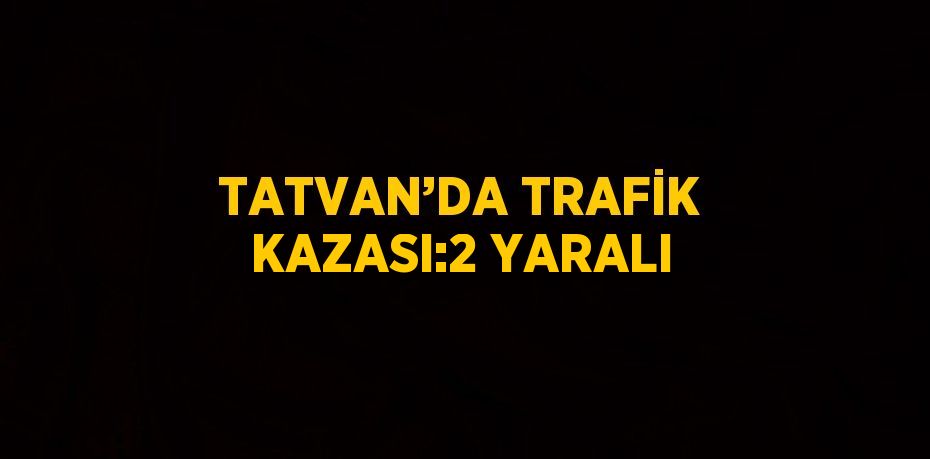 TATVAN’DA TRAFİK KAZASI:2 YARALI