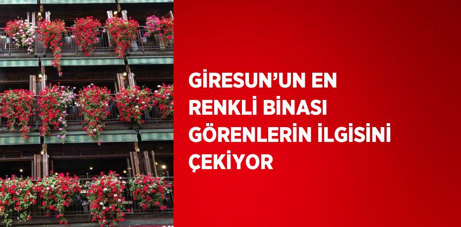 GİRESUN’UN EN RENKLİ BİNASI GÖRENLERİN İLGİSİNİ ÇEKİYOR