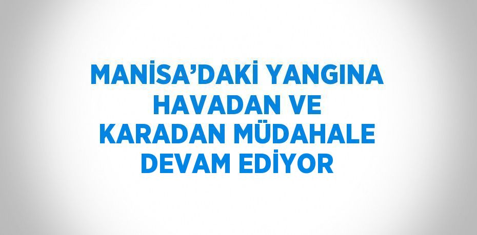 MANİSA’DAKİ YANGINA HAVADAN VE KARADAN MÜDAHALE DEVAM EDİYOR