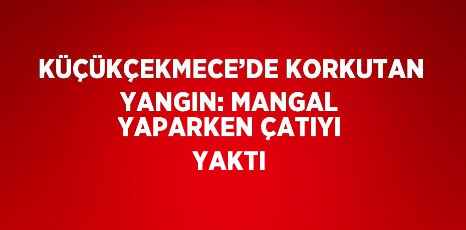 KÜÇÜKÇEKMECE’DE KORKUTAN YANGIN: MANGAL YAPARKEN ÇATIYI YAKTI