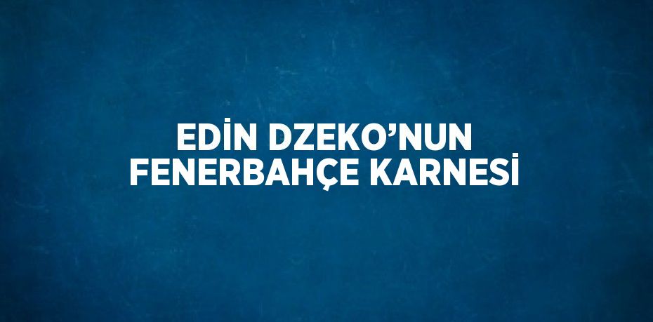 EDİN DZEKO’NUN FENERBAHÇE KARNESİ