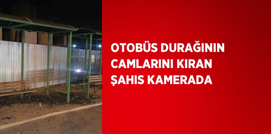 OTOBÜS DURAĞININ CAMLARINI KIRAN ŞAHIS KAMERADA