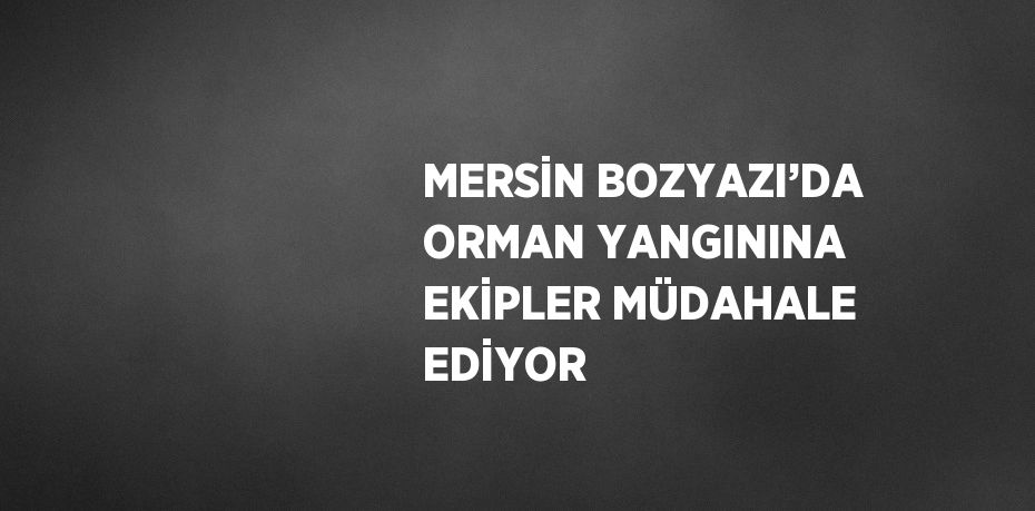 MERSİN BOZYAZI’DA ORMAN YANGININA EKİPLER MÜDAHALE EDİYOR