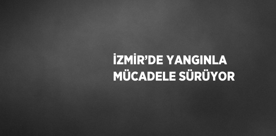İZMİR’DE YANGINLA MÜCADELE SÜRÜYOR