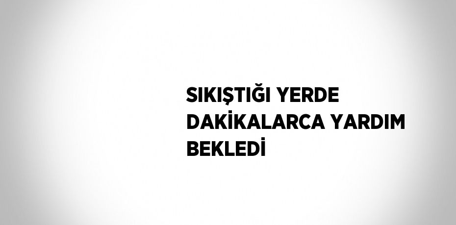 SIKIŞTIĞI YERDE DAKİKALARCA YARDIM BEKLEDİ