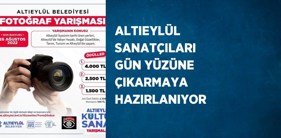 ALTIEYLÜL SANATÇILARI GÜN YÜZÜNE ÇIKARMAYA HAZIRLANIYOR