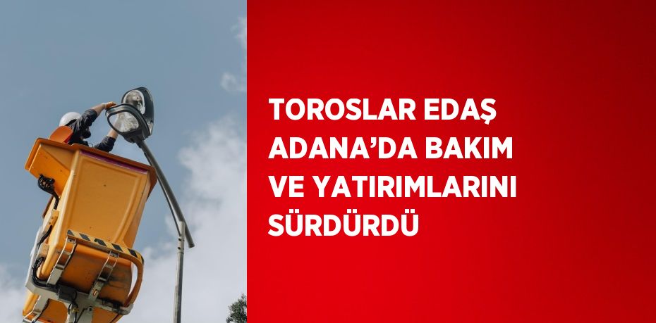 TOROSLAR EDAŞ ADANA’DA BAKIM VE YATIRIMLARINI SÜRDÜRDÜ