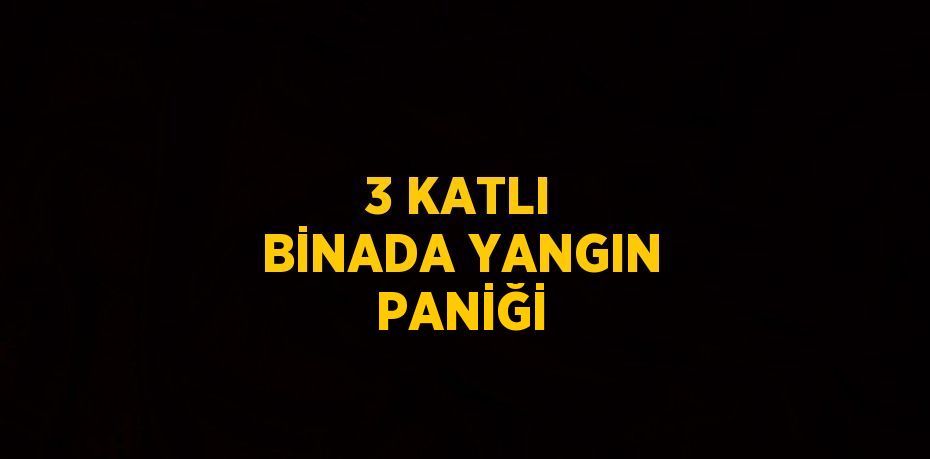 3 KATLI BİNADA YANGIN PANİĞİ