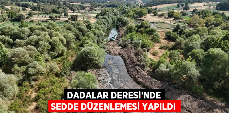 Dadalar Deresi’nde sedde düzenlemesi yapıldı