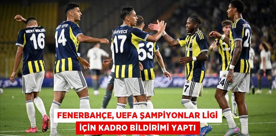 Fenerbahçe, UEFA Şampiyonlar Ligi için kadro bildirimi yaptı