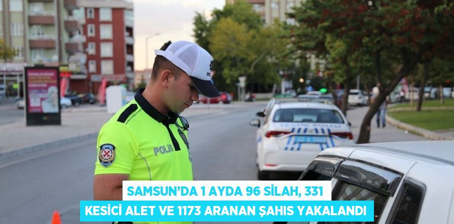 SAMSUN’DA 1 AYDA 96 SİLAH, 331 KESİCİ ALET VE 1173 ARANAN ŞAHIS YAKALANDI