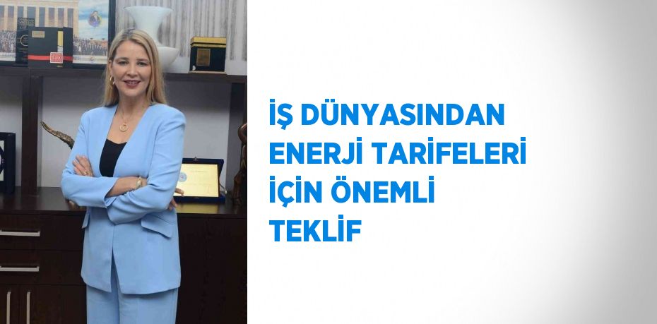 İŞ DÜNYASINDAN ENERJİ TARİFELERİ İÇİN ÖNEMLİ TEKLİF