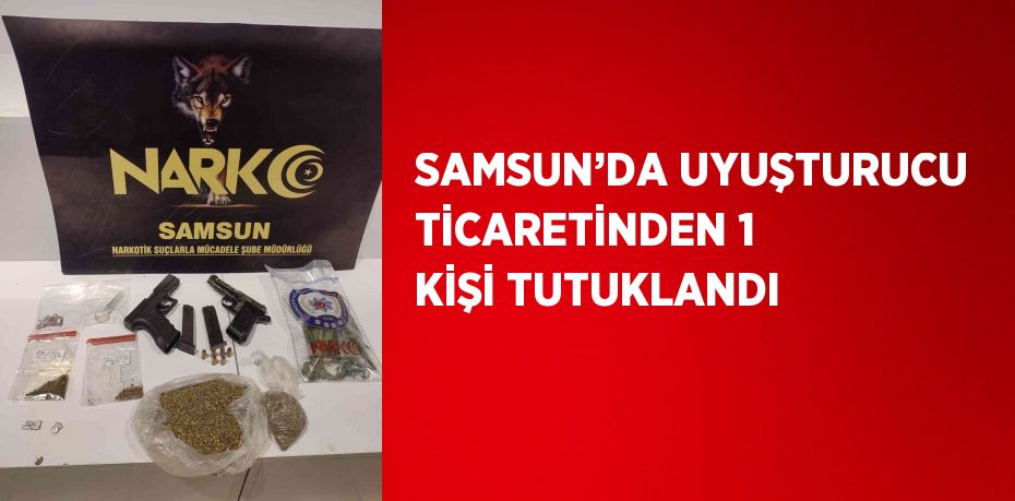 SAMSUN’DA UYUŞTURUCU TİCARETİNDEN 1 KİŞİ TUTUKLANDI