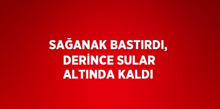 SAĞANAK BASTIRDI, DERİNCE SULAR ALTINDA KALDI