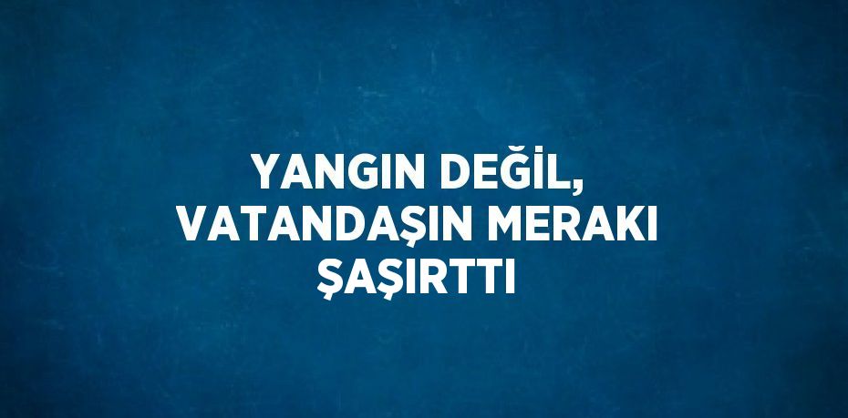 YANGIN DEĞİL, VATANDAŞIN MERAKI ŞAŞIRTTI