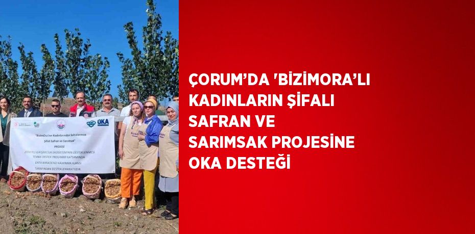 ÇORUM’DA 'BİZİMORA’LI KADINLARIN ŞİFALI SAFRAN VE SARIMSAK PROJESİNE OKA DESTEĞİ