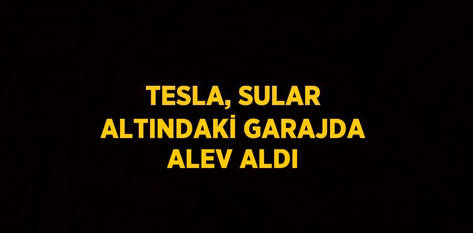 TESLA, SULAR ALTINDAKİ GARAJDA ALEV ALDI