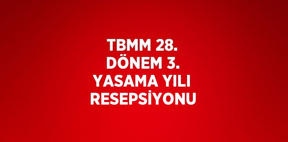 TBMM 28. DÖNEM 3. YASAMA YILI RESEPSİYONU