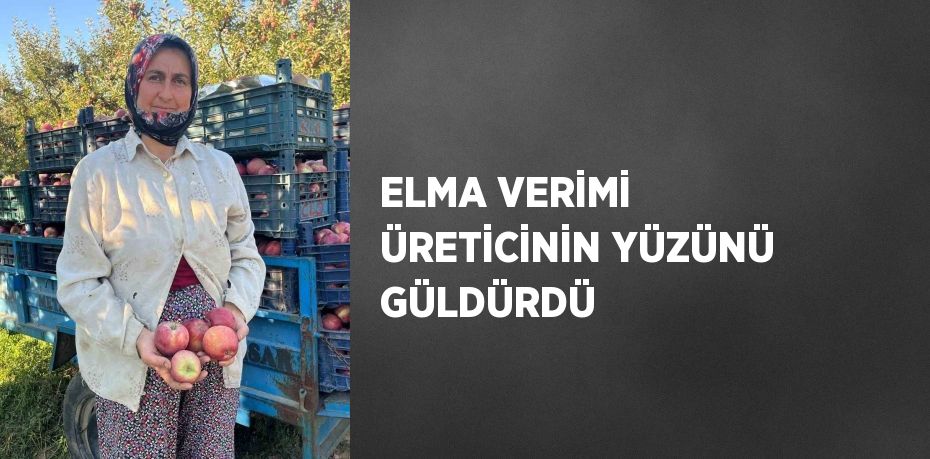 ELMA VERİMİ ÜRETİCİNİN YÜZÜNÜ GÜLDÜRDÜ